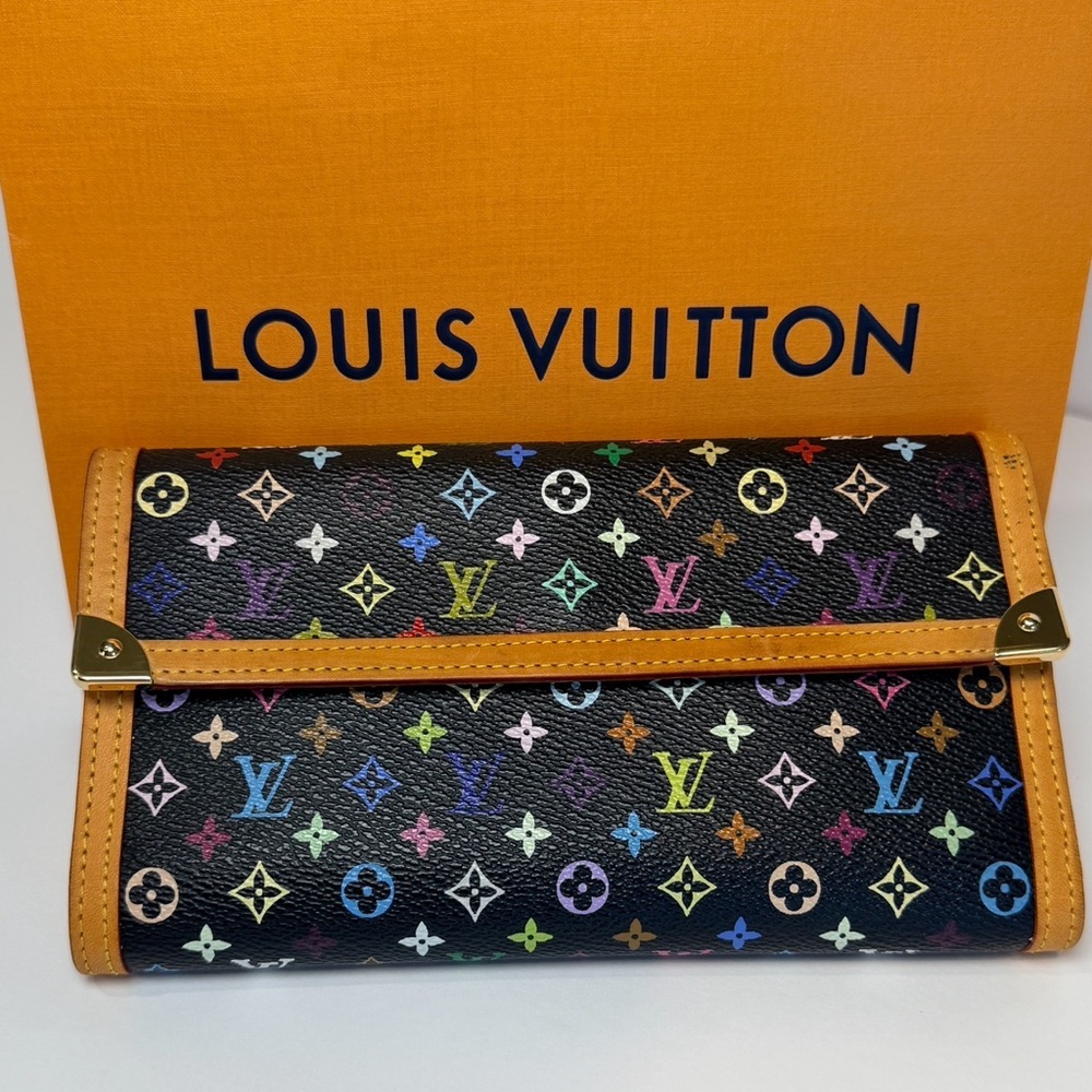 Louis Vuitton Takashi Murakami Porte Tresor Multicolor International Wallet - Picture 2 of 16